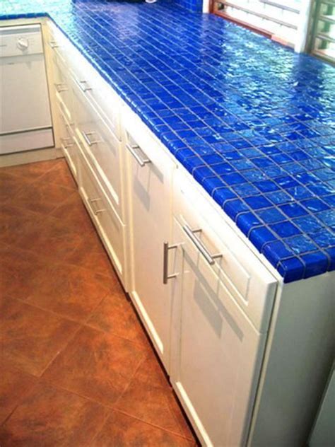 The reason i prefer this is that most kitchen countertops are 25 inches deep from the front to the wall. 16 cobalt blue and aqua colored ceramic tiles for kitchen ...