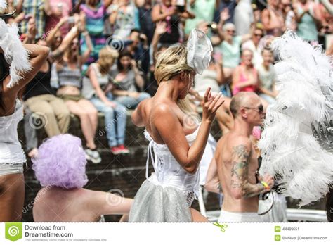 gay pride canal parade amsterdam 2014 editorial photo image of annually saturday 44489551