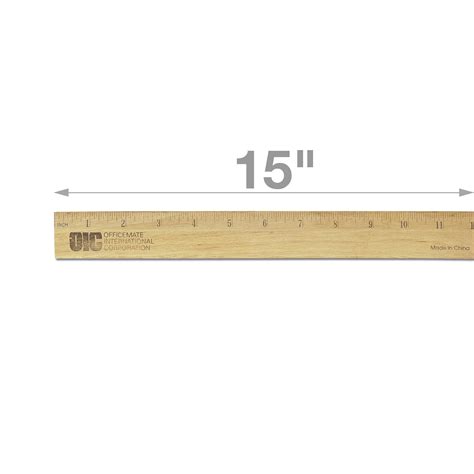 Example of a centimeter (cm) ruler. Amazon.com : Officemate OIC Classic Wood Ruler with Single Metal Edge, 15-Inch (66005) : Office ...