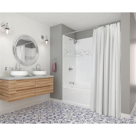 A tub surround wall panels kit installed in mobile homes and site built homes bathtub walls are a fast easy inexpensive way to cover up ugly bathroom tub walls. Delta UPstile 32 in. x 60 in. x 60 in. Bath and Shower Kit ...