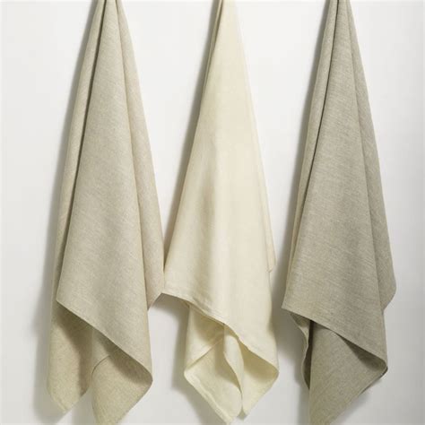 Donatas Linen Bath Towels Anichini Flatweave Linen Towels