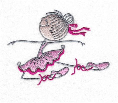 7 X 5 Stick Figure Ballerina 1 By Cpembroidery On Etsy 450 Stick