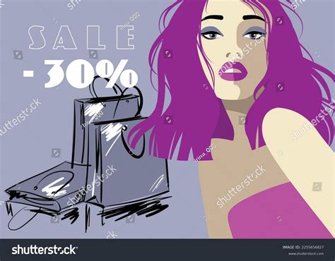 Art Sketching Fashion Portrait Model Girl Stock Vector Royalty Free 2255656827 Shutterstock