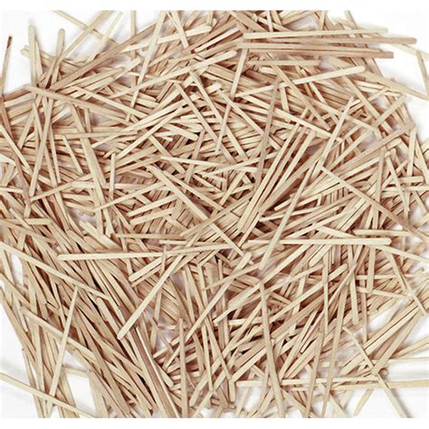 Natural Wooden Flat Toothpicks - 2500 per pack, 6 packs - Walmart.com