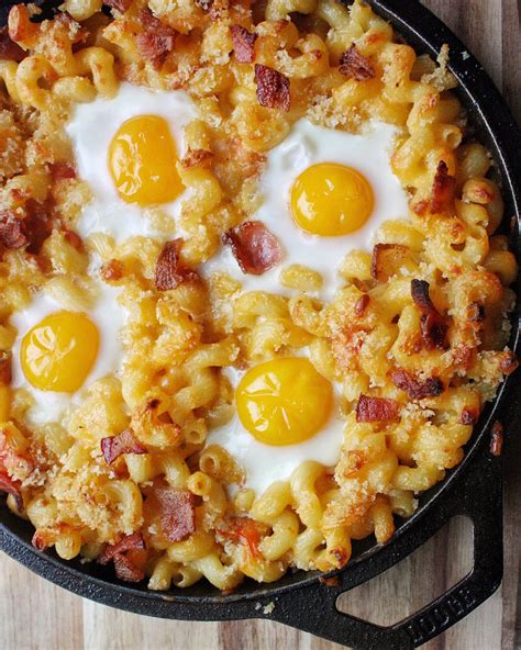 Breakfast Mac And Cheese With Baked Eggs Indulgent Eats Dining