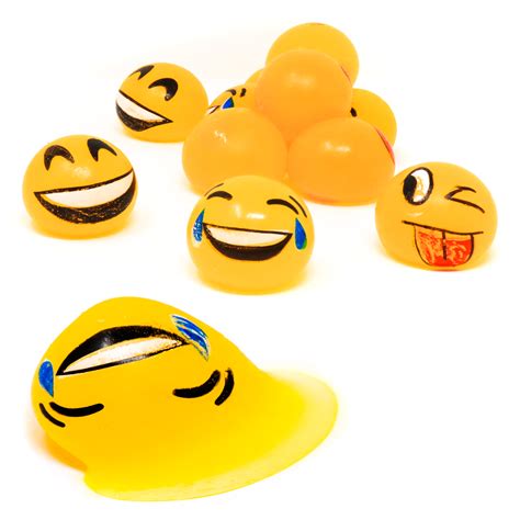 Retailery 12 Fun Squeezable Sticky Smash Water Emojis Ebay