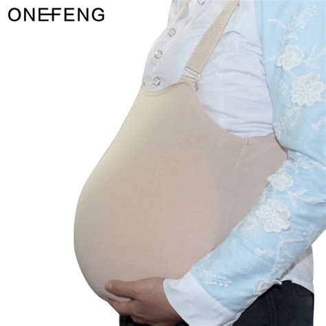 Onefeng 4000 4600g Big Silicone Artificial Belly Fake Pregnant Belly With Cloth Bag Jelly Belly