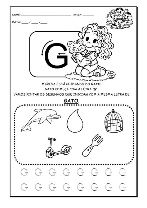 Atividades De Alfabetização Para Imprimir Letra G Educação E