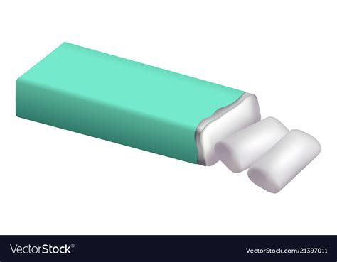 Pack Chewing Gum Mockup Realistic Style Royalty Free Vector