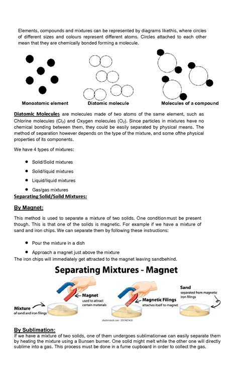Solution Handouts Chemistry Elements Compounds Mixture Igcse Studypool