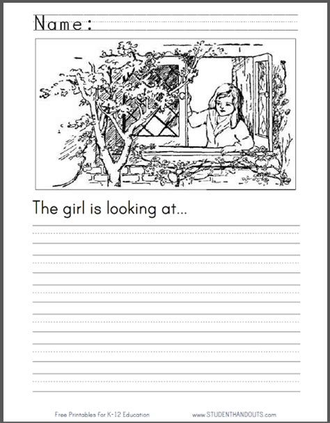 Composition refers to the way the various elements in a scene are arranged within the frame. The girl is looking at... Writing Prompt - Free to print ...