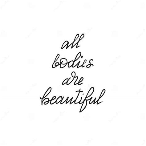 All Bodies Are Beautiful Handwritten Lettering Body Positive