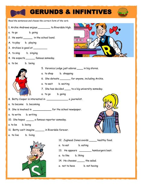 Gerund Or Infinitive Online Worksheet For Beginner You Can Do The