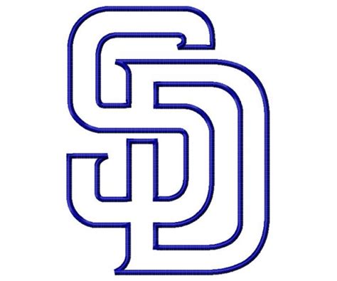 San Diego Padres Logos Machine Embroidery Design For