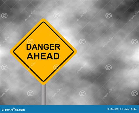 Danger Ahead Sign Board Royalty Free Stock Photography Cartoondealer