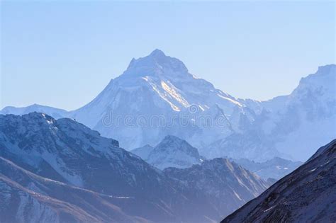 Mount In The Annapurna Mountain Range Nepal Himalayas Blue Mountain