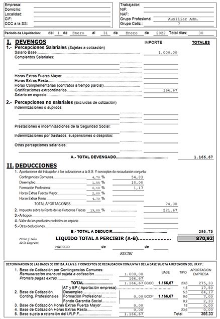 Plantilla De Nómina Ejemplo Y Modelo Para Descargar【2022】 2023