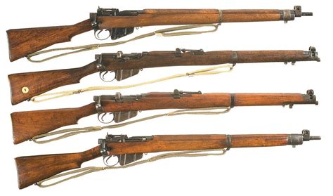 Four British Military Rifles A British No 4 Mk I Enfield Rifle B