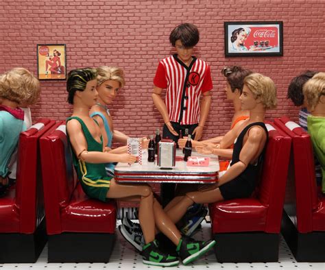 Wallpaper Sports Nike Red Team Sneakers Doll Diner Ken Barbie Girl Fun Championship
