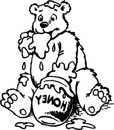 Pin On Honey Bear Coloring Pages