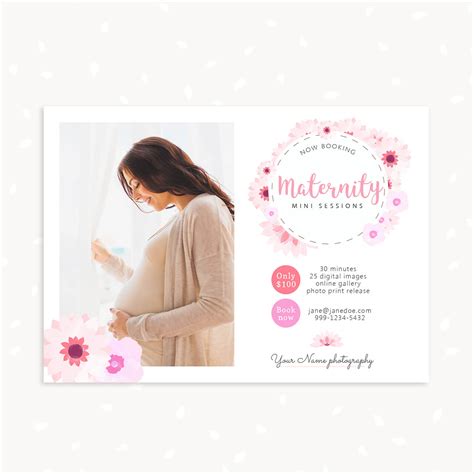 Floral Maternity Mini Session Template Strawberry Kit