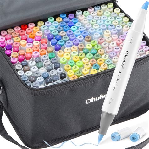 Buy Ohuhu Alcohol Art Markers Set 216 Color Double Tipped Brush