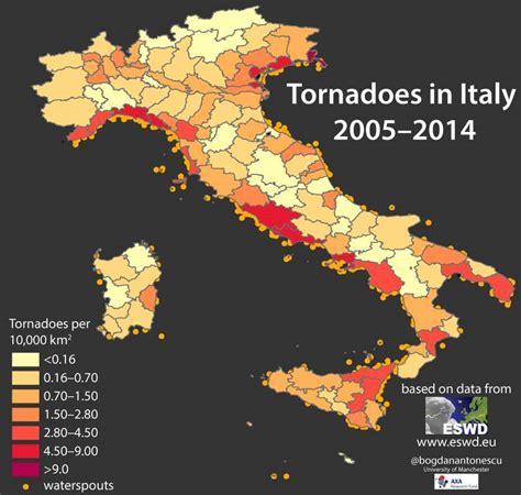 Tornado in Italia: quanto sono frequenti e quali le zone più colpite?