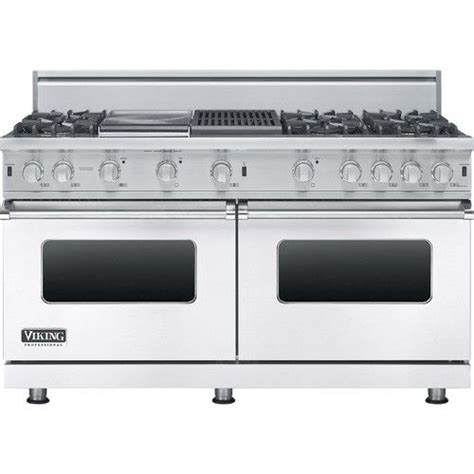 Viking Freestanding Double Oven Gas Convection Range White Front