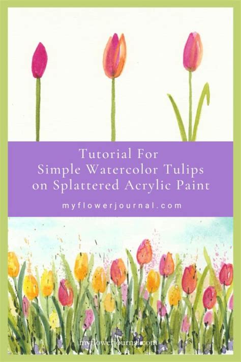 Easy Watercolor Tulip Tutorial My Flower Journal