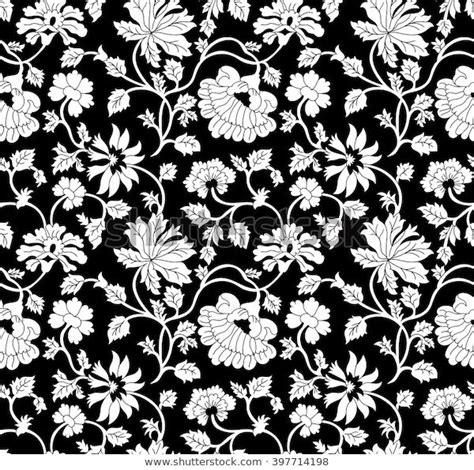Find Seamless Black White Floral Pattern Stock Images In Hd And