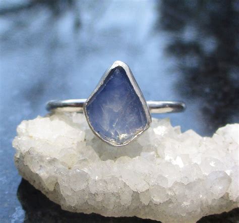 Oregon Blue Opal Silver Ring Size 6 October Birthstone Natural Crystal