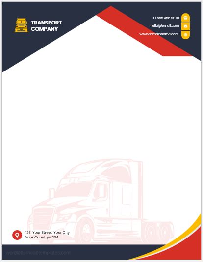 Transport Company Letterhead Templates For Word Download