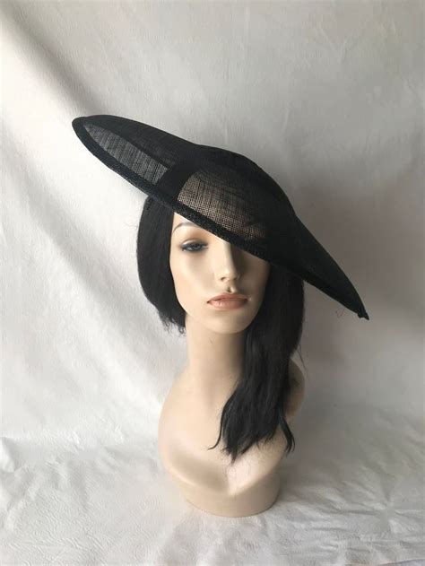 Black Wide Brim Fascinator Black Fascinator Hat Funeral Hat Etsy