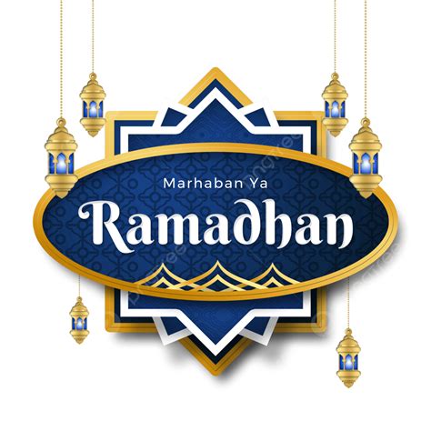 Marhaban Ya Ramadhan 2023 White Transparent Luxury Blue Marhaban Ya