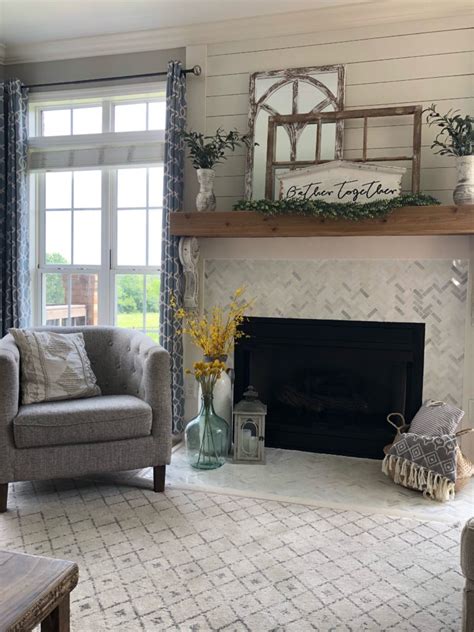 Mantle Decor For Any Season Farmhouse Living Room And