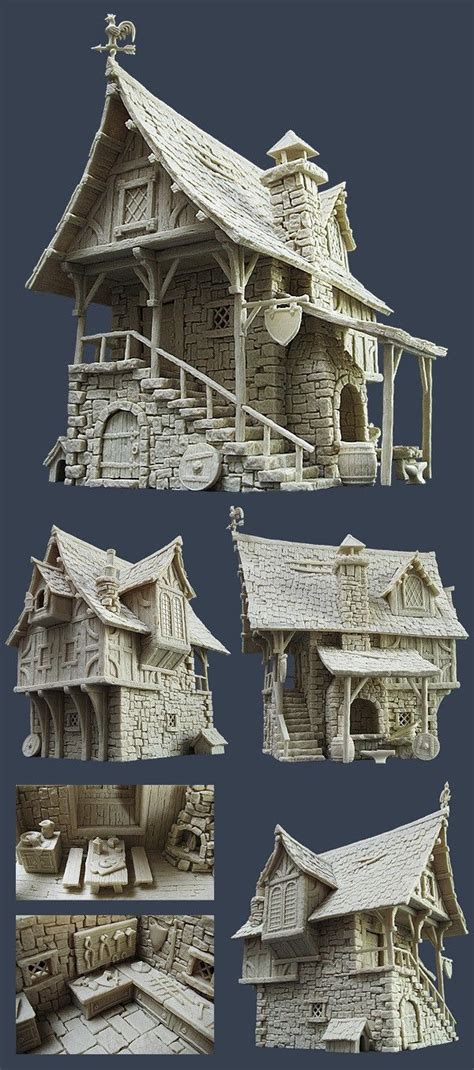 Fantasy House Medieval Houses Building Concept