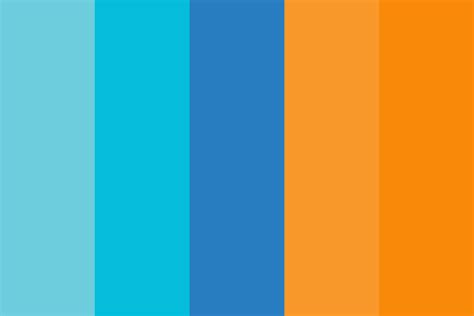 Orange And Blue Day Color Palette