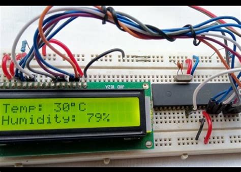 Pic16f877a Temperature And Humidity Measurement Board Share Project
