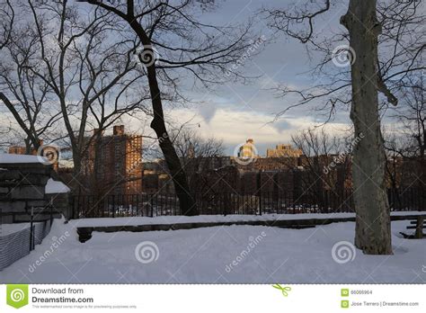 Fort Tryon Park Winter Editorial Stock Image Image Of