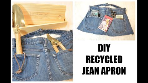 How To Recycle Old Jeans Into An Apron Free No Sew Diy