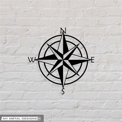 Nautical Compass Metal Wall Art Nautical Compass Etsy