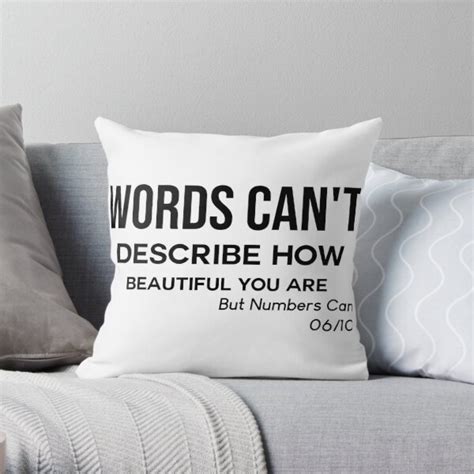 Words Cant Describe How Beautiful You Are But Numbers Can Pillows