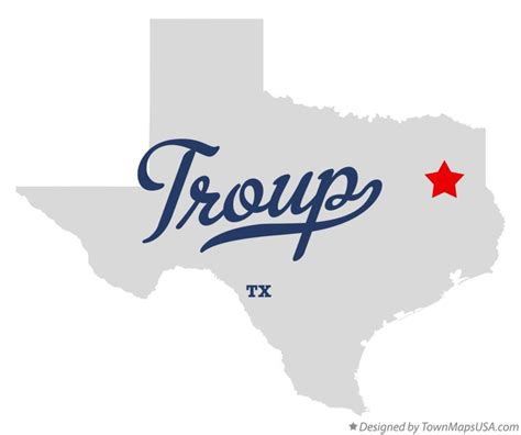 Map Of Troup Tx Texas