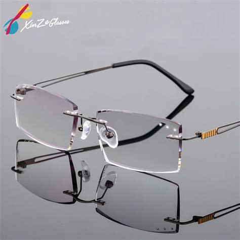 High Quality Rimless Reading Glasses Men Framelessanti Blue Ray Coated Lens Business 1 0 1 5
