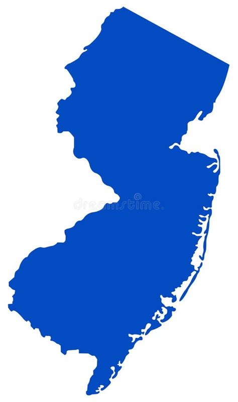 Mapa De New Jersey Estado En La Regi N Del Atl Ntico Medio De Los