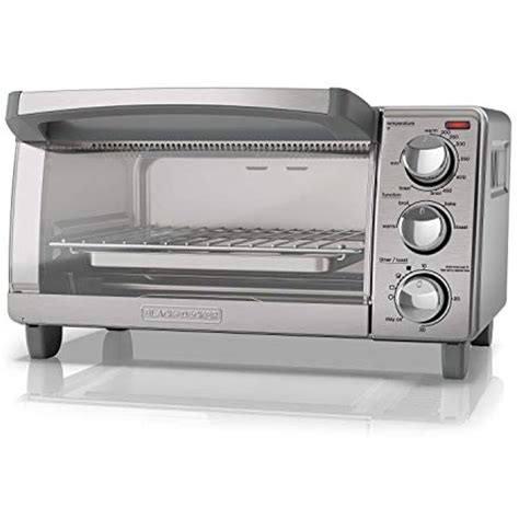 black decker 4 slice toaster oven with natural convection stainless steel to1760ss
