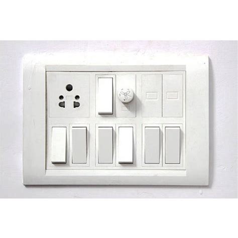 Sleek And Stylish White Colour Highly Durable Modular Electrical Switch