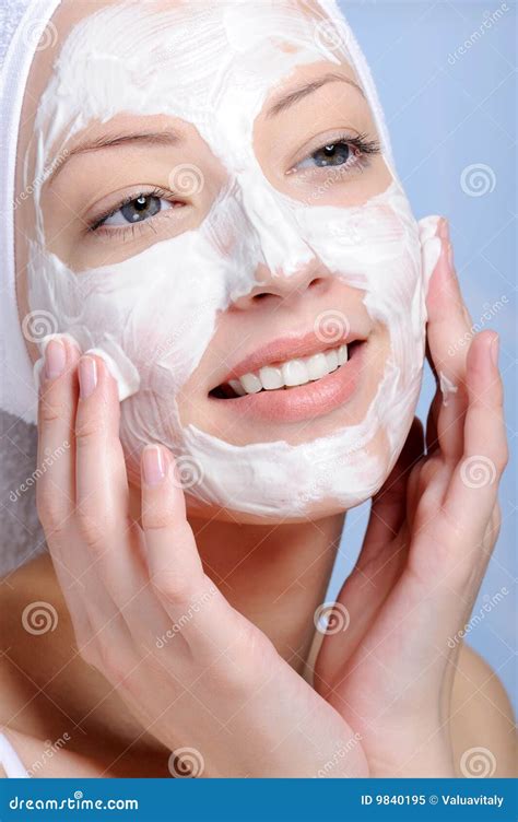 Female Face In Cosmetic Mask Stock Image Image Of Complexion Face