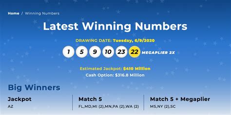 Past winning numbers lucky for life. CHECK YOUR TICKETS! Mega Millions ticket winner in Mississippi