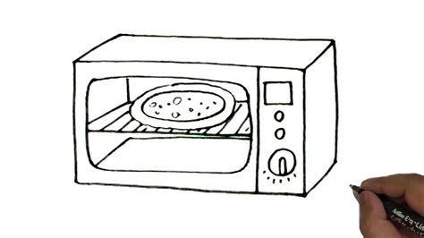 Microwave Oven Drawing How To Draw A Microwave Oven Easy And Step By